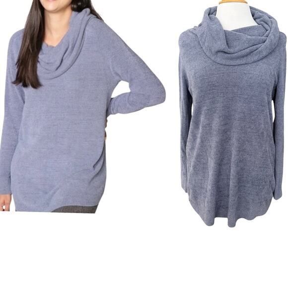 Barefoot Dreams CozyChic Ultra Lite Coastal Cowl Neck Tunic Comfy Top Size Small - Picture 6 of 10